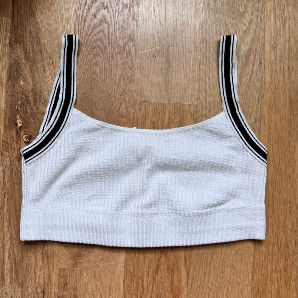 American Apparel White Ribbed Women's Top
